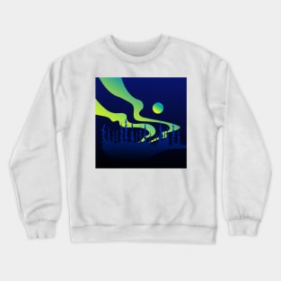 Northern Lights Winter Solstice Indigenous WAWEZHI CANADA Crewneck Sweatshirt